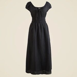 J. Crew Cap Sleeve Midi Dress in Linen